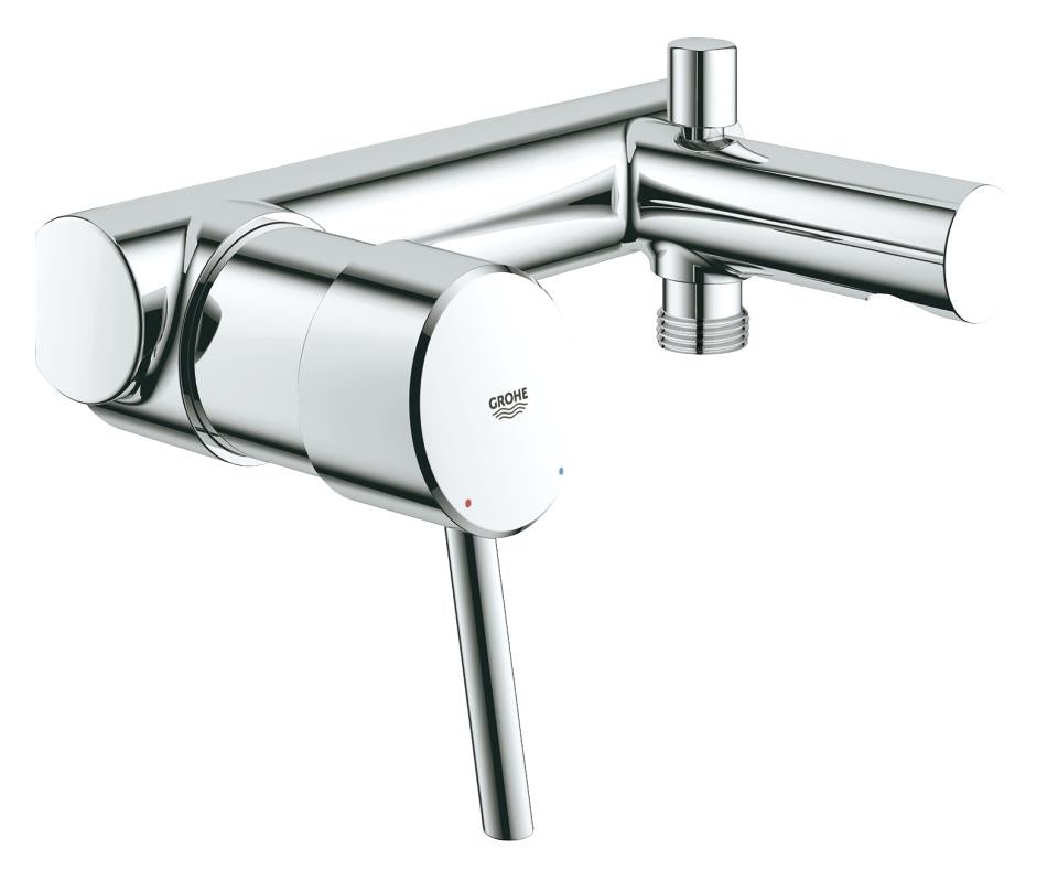 GROHE Concetto Einhand-Wannenbatterie – Anschluss 3/4", 180 × 145 mm, Messing, Chrom, für Badewanne & Dusche