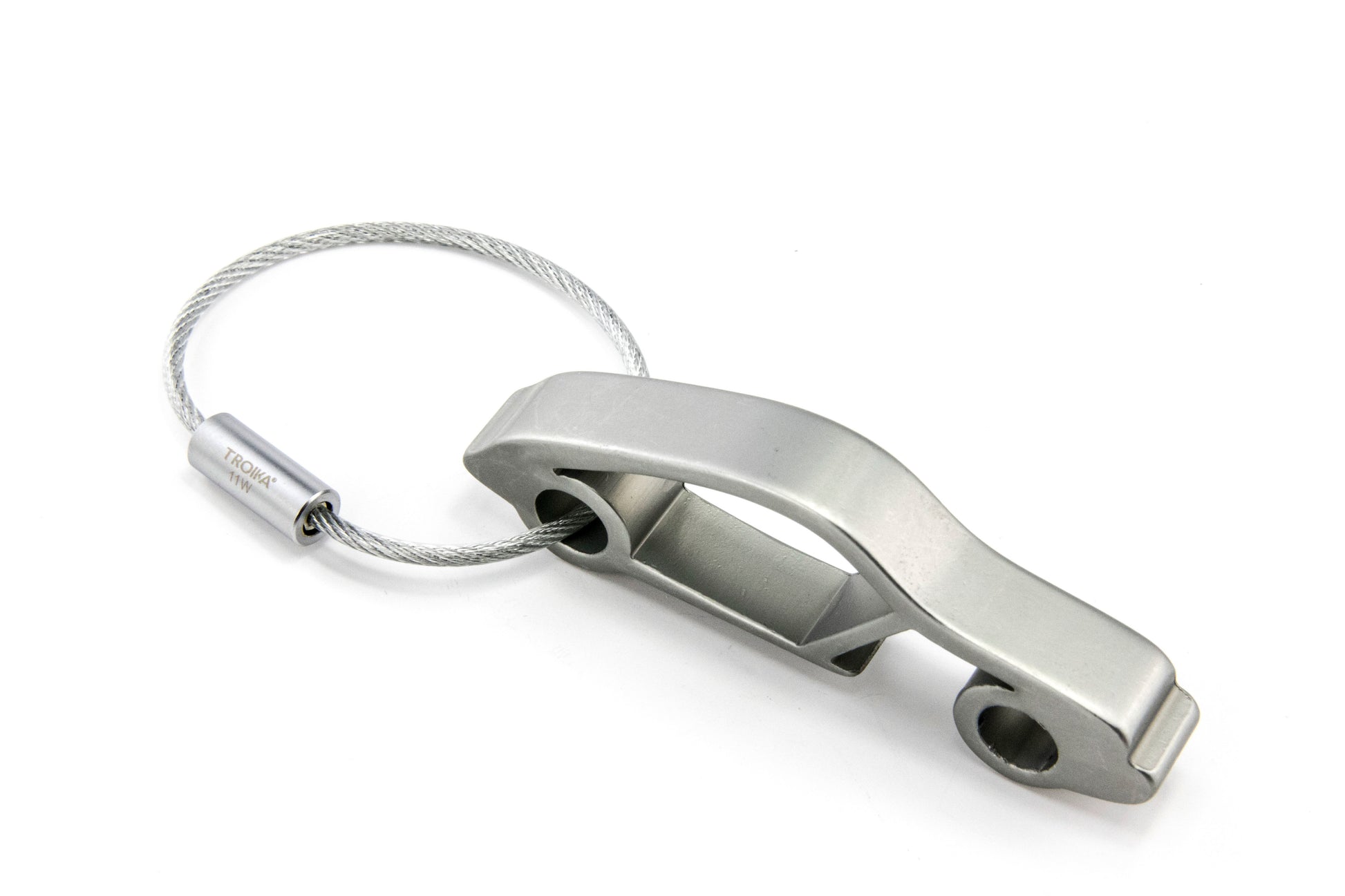 TROIKA Schlüsselanhänger Auto – Aluminium, Silber