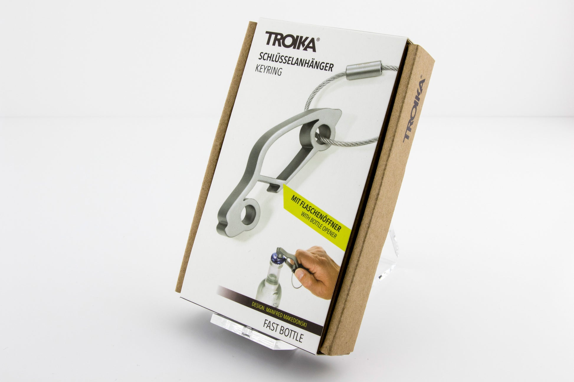 TROIKA Schlüsselanhänger Auto – Aluminium, Silber