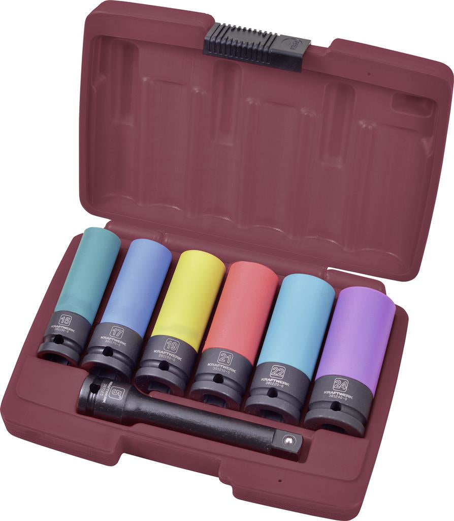 Kraftwerk Steckschlüsselsatz – Antrieb 1/2" – für Alufelgen – 381005