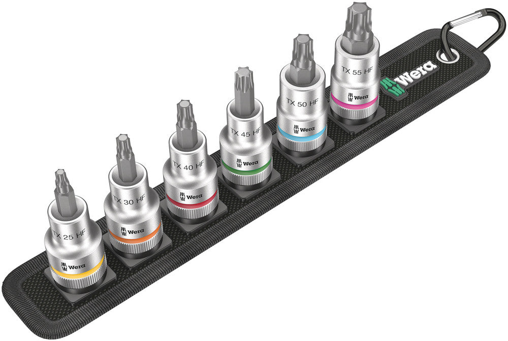 Wera Belt C 3 – Stecknuss-Satz 1/2", 25/30/40… mm, 6-teilig, Box