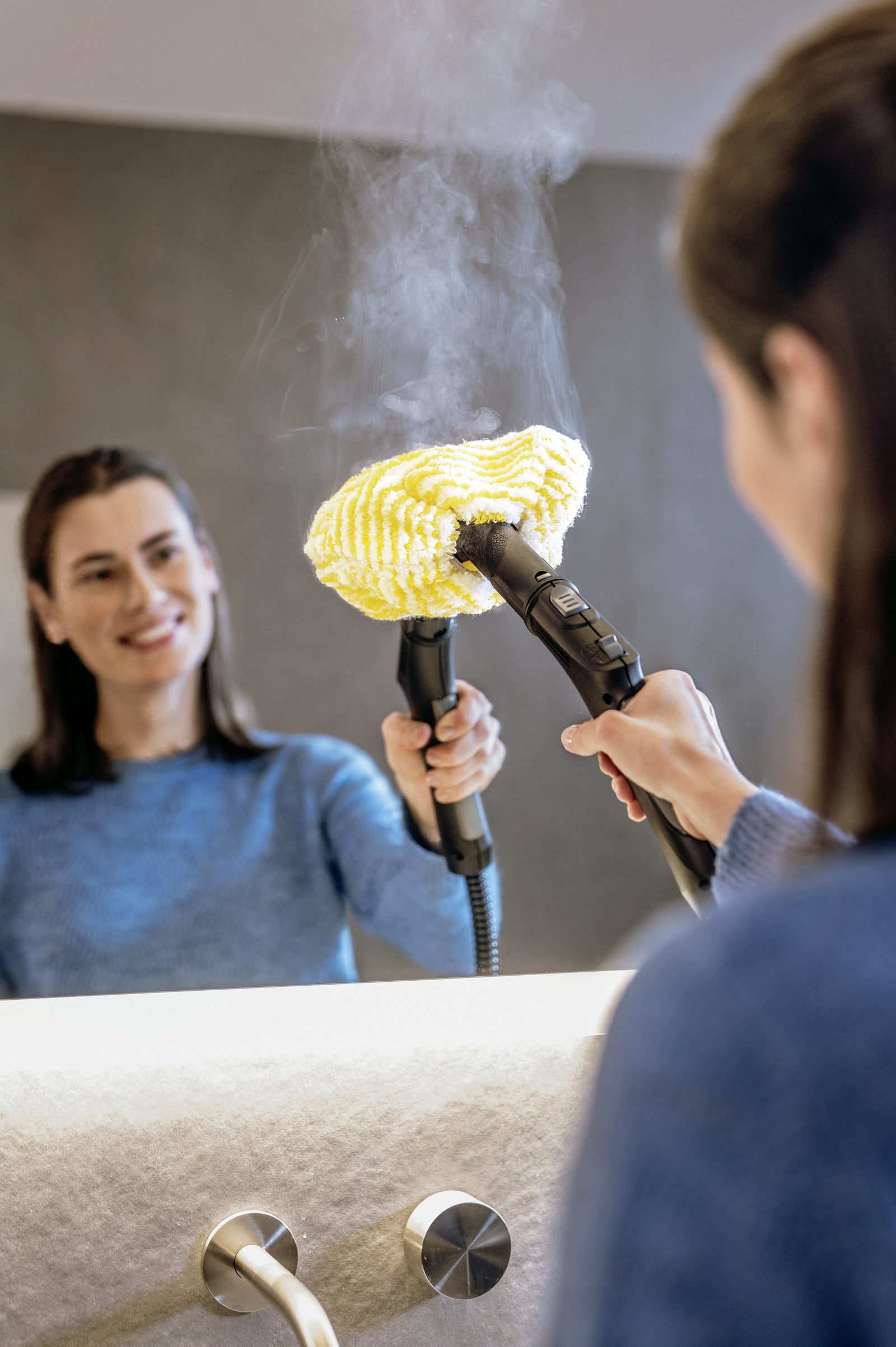 Kärcher Dampfreiniger – 1500 ml, schwarz, für Badezimmer