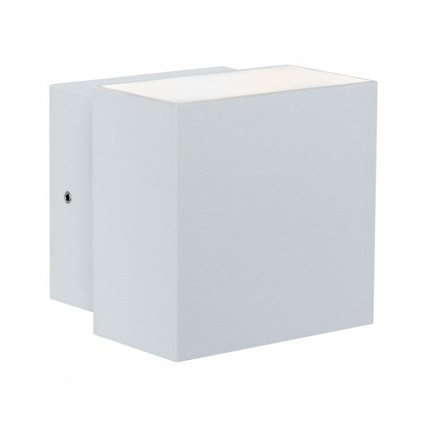 Paulmann Aussenwandleuchte – 355 lm, 6 W – Warmweiss, 2700 K – IP65 – Netzbetrieb – Weiss – Aluminium