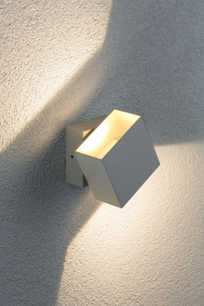 Paulmann Aussenwandleuchte – 355 lm, 6 W – Warmweiss, 2700 K – IP65 – Netzbetrieb – Weiss – Aluminium