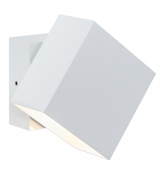 Paulmann Aussenwandleuchte – 355 lm, 6 W – Warmweiss, 2700 K – IP65 – Netzbetrieb – Weiss – Aluminium