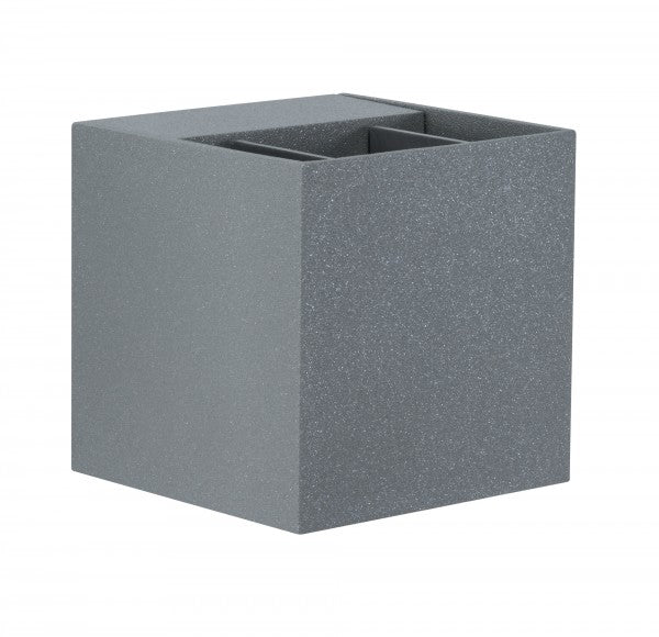 Paulmann Aussenwandleuchte Cybo – 8×8×8 cm, 355 lm, 6 W – Warmweiss, 2700 K – IP65 – Netzbetrieb – Grau – Aluminium