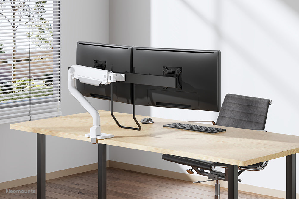 Neomounts Ds75S Ds75S-950Wh2 – Monitorarm, Dual, Tischklemme/Tischdurchführung, bis 32"