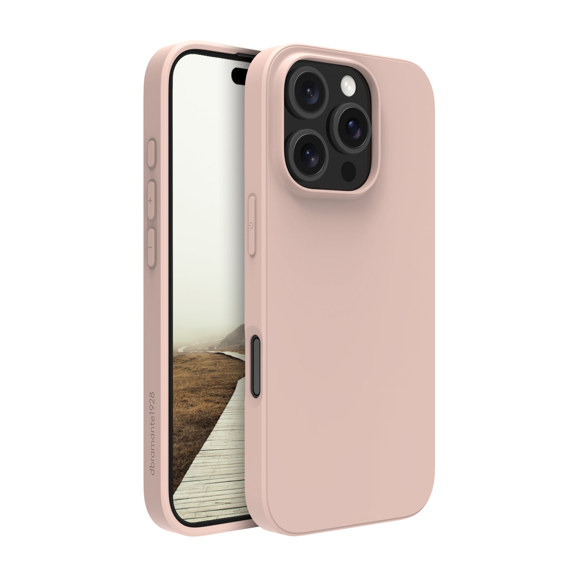 dbramante1928 Greenland – Backcover – für Apple iPhone 16 Pro Max, Recycelbarer Kunststoff, Pink Sand