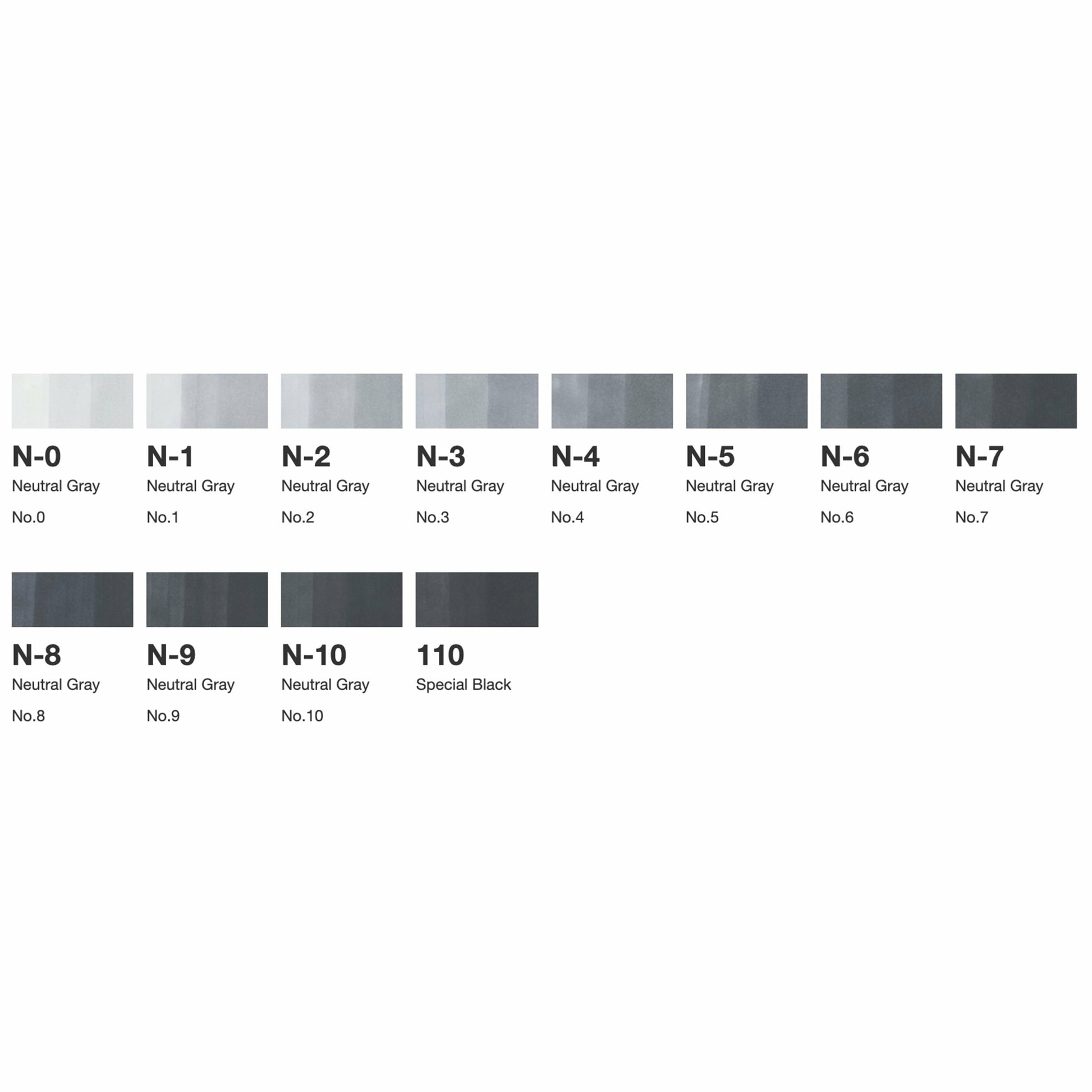 Copic Permanentmarker – Grau, 12er Set