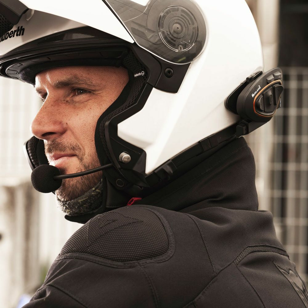 Midland BTX1 Pro S Bluetooth-Headset – für Motorrad – Bluetooth 4,2 – Schwarz/Orange