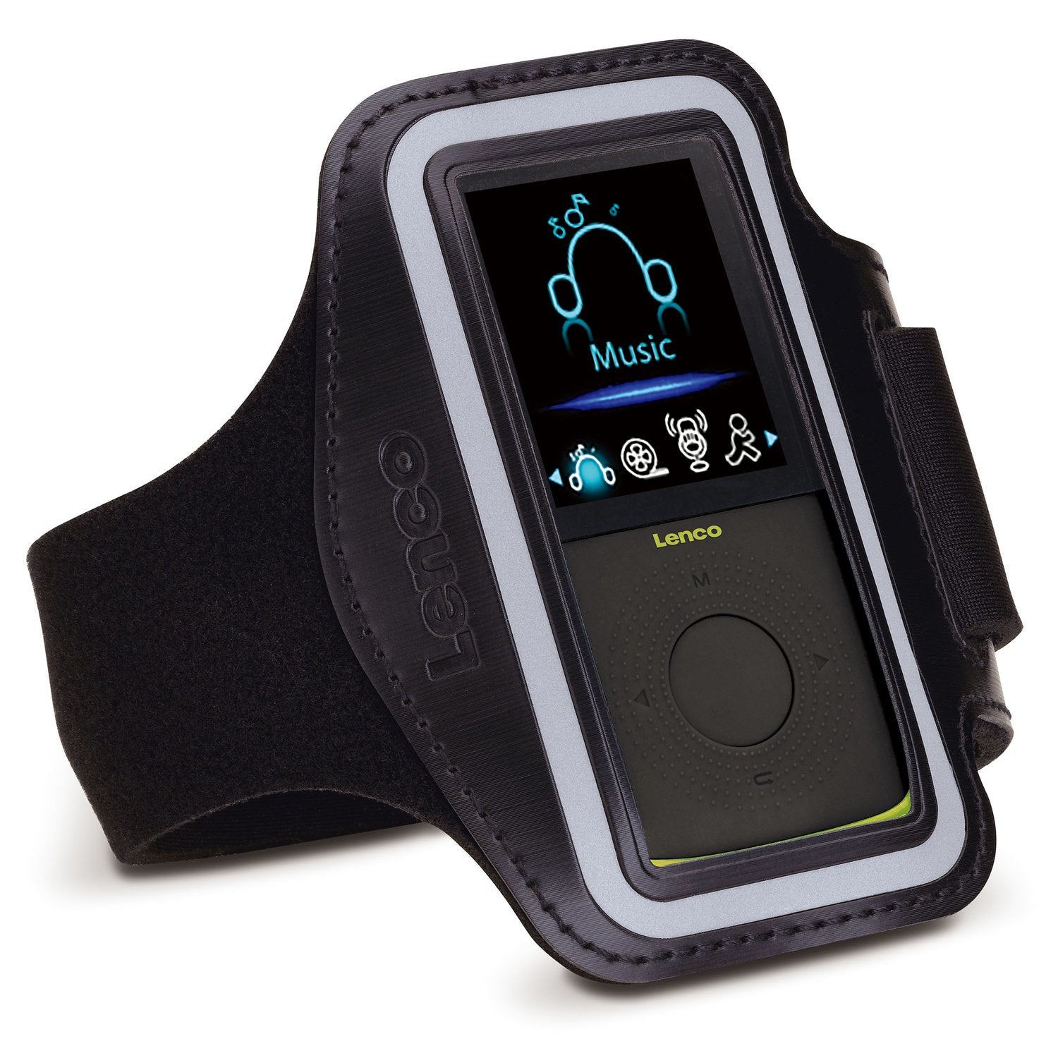 Lenco PODO153-LM – MP3/MP4-Player, 4 GB, microSD bis 32 GB, 8 h Akku – Schwarz/Limette