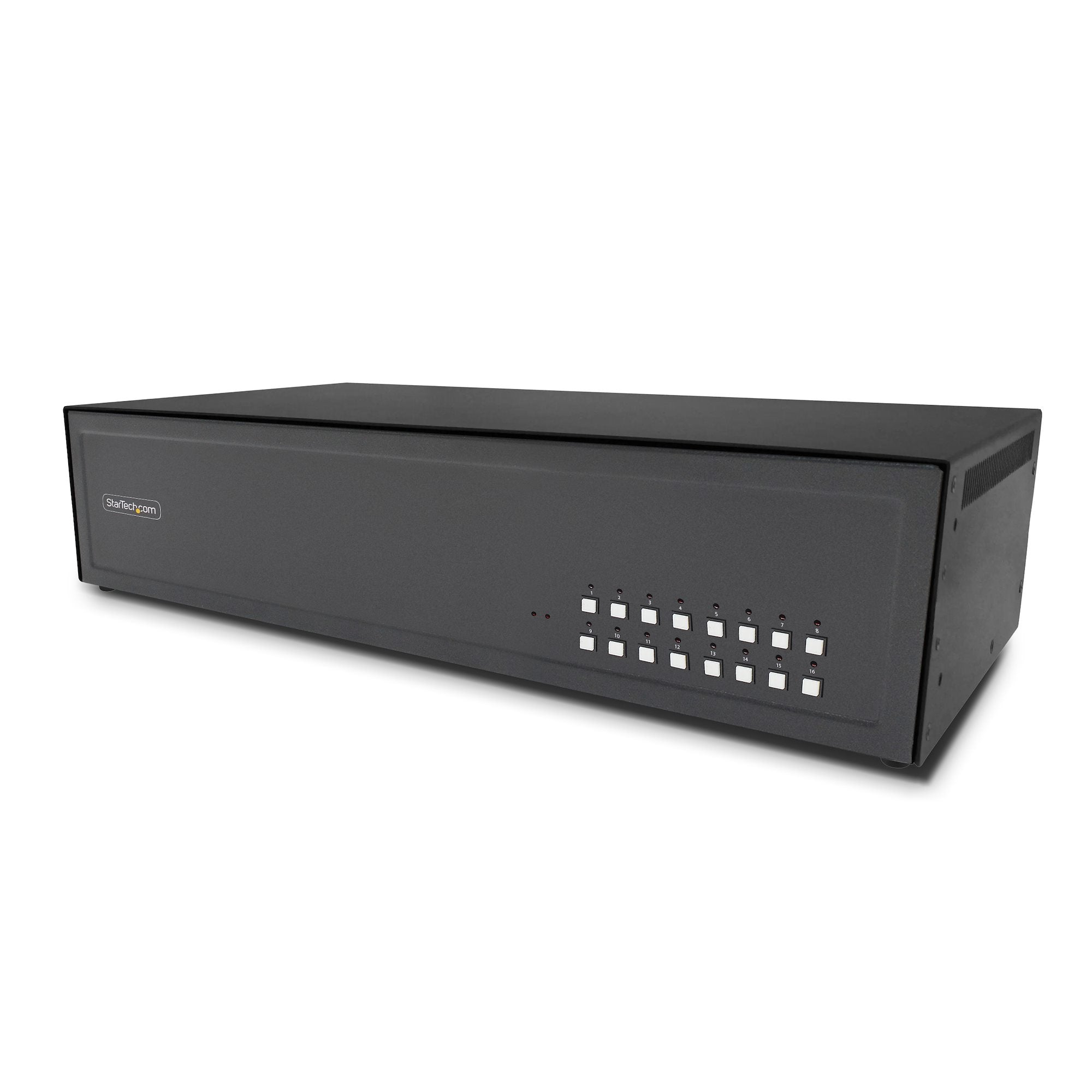 StarTech.com 16-Port DVI-I Secure KVM-Switch – 2560 × 1600/60 Hz, NIAP 4.0, USB 2.0-Hub, Audio