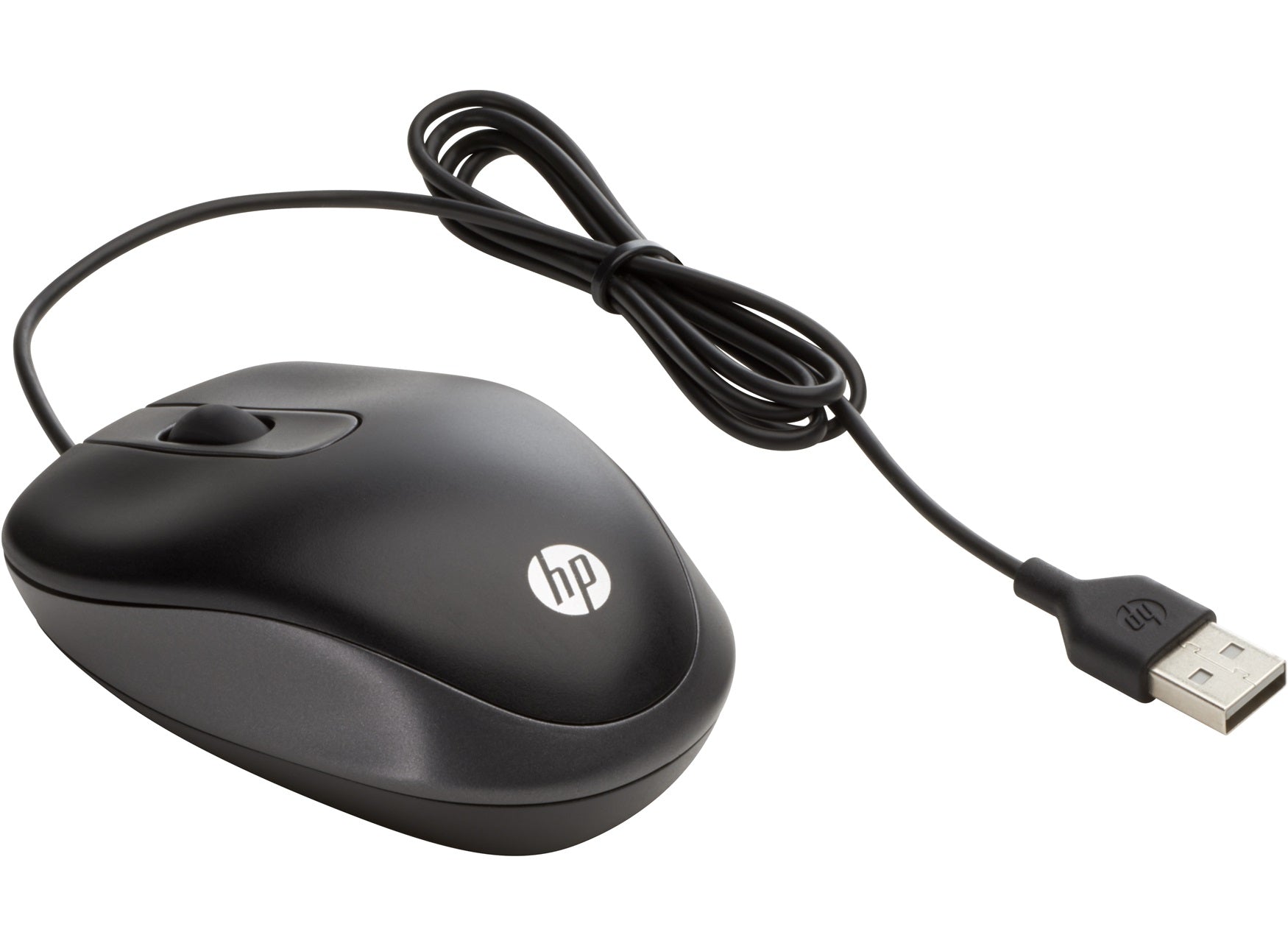 HP Maus – Kabelgebunden (USB-A), beidhändig, schwarz