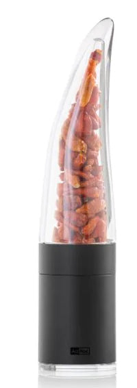 AdHoc Salz-/Pfeffermühle 20,5 cm, Acryl/Edelstahl, Schwarz/Transparent, für Chili