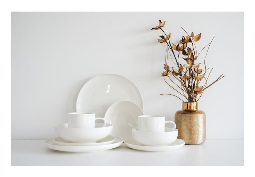 Furber. Speiseteller – 6er Set, Ø 26,5 cm, H 2,7 cm, Knochenporzellan, spülmaschinenfest, mikrowellengeeignet