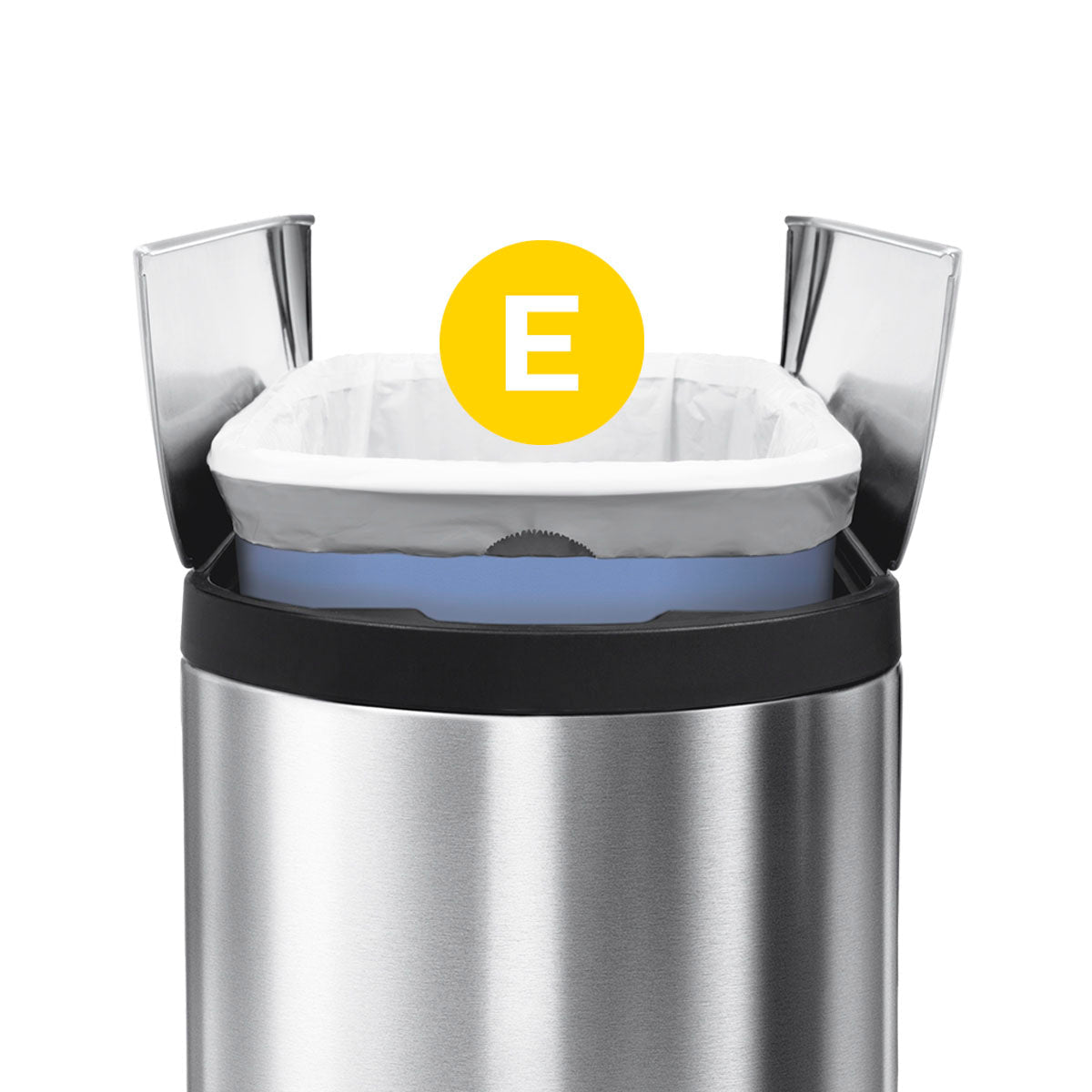 simplehuman Kehrichtsack – 20 l, mit Zugband, PE, weiss, 508 × 474 mm, 100 Stk