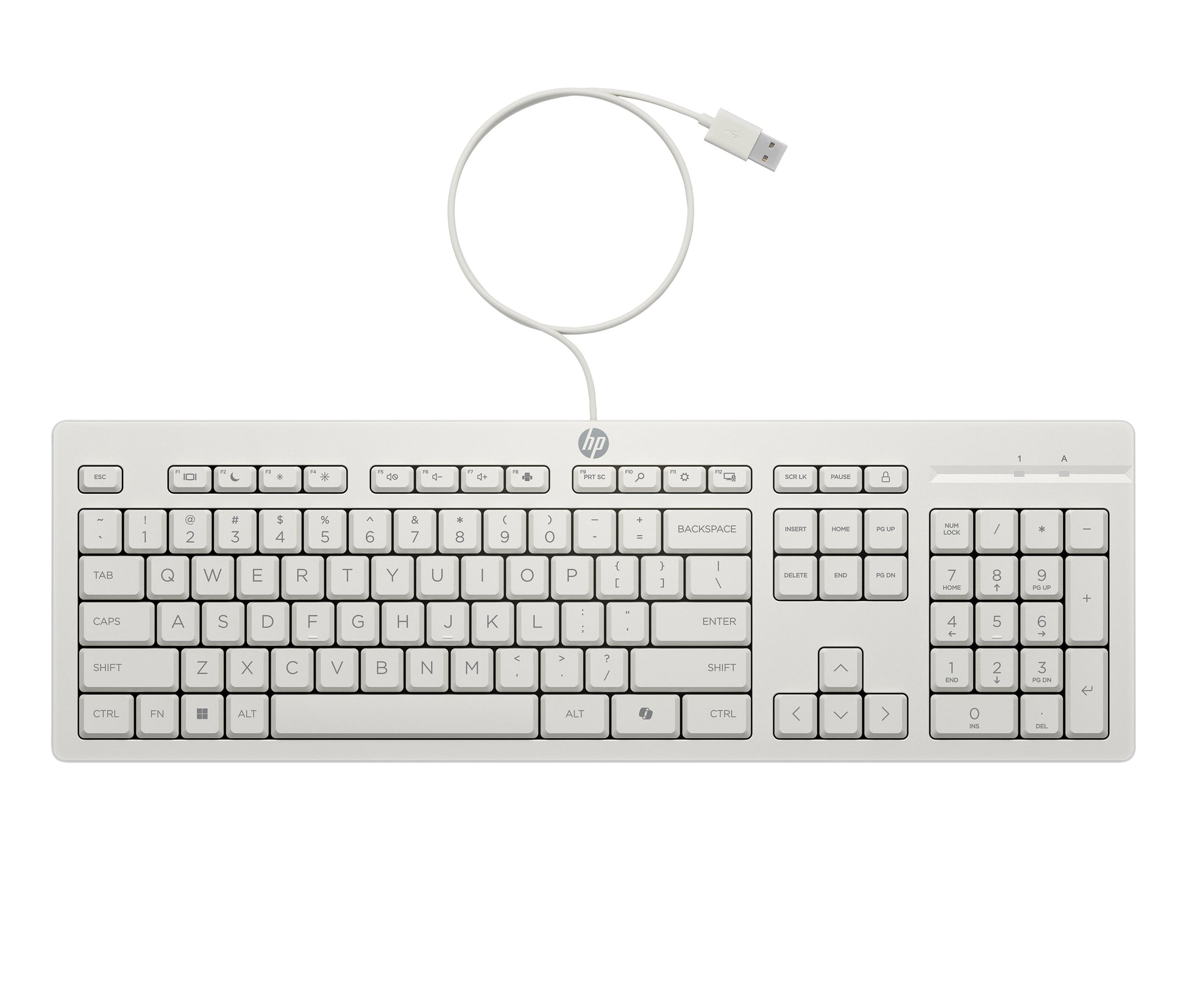 HP 225 – Tastatur-Maus-Set – 100% – kabelgebunden (USB) – Weiss