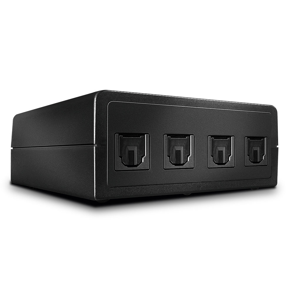 Lindy Optischer Audio-Switcher, 4-Port, TOSLINK, automatische Umschaltung