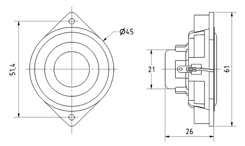 Visaton VS-BF45-4 – Breitbandtreiber – 4 Ω, 4 W