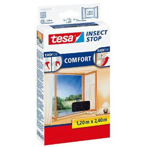 tesa Fliegengitter – für Fenster – 120 × 240 cm – Anthrazit