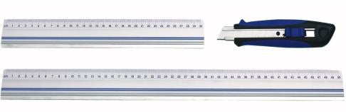 Wedo Schneidelineal – Aluminium – 30 cm – Tuschekante, rutschfest – Silber
