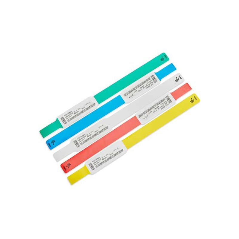 Zebra Armbandetiketten Z-Band UltraSoft, 25 mm × 152 mm, blau, Klebstoff, für HC100