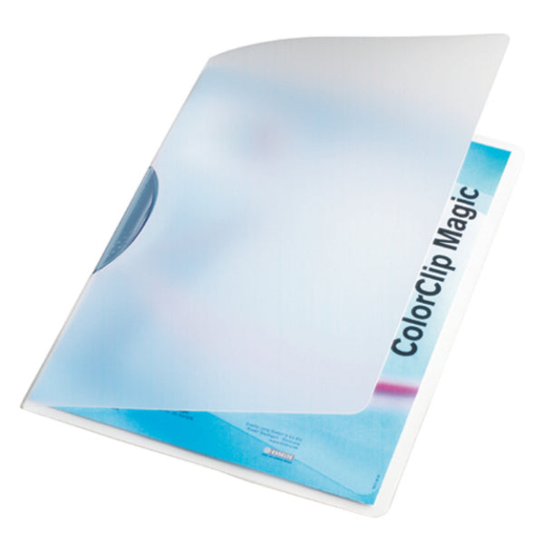 Leitz ColorClip Schnellhefter für A4, Polypropylen (PP), dunkelgrau – transparenter Vorderdeckel – bis 30 Blätter
