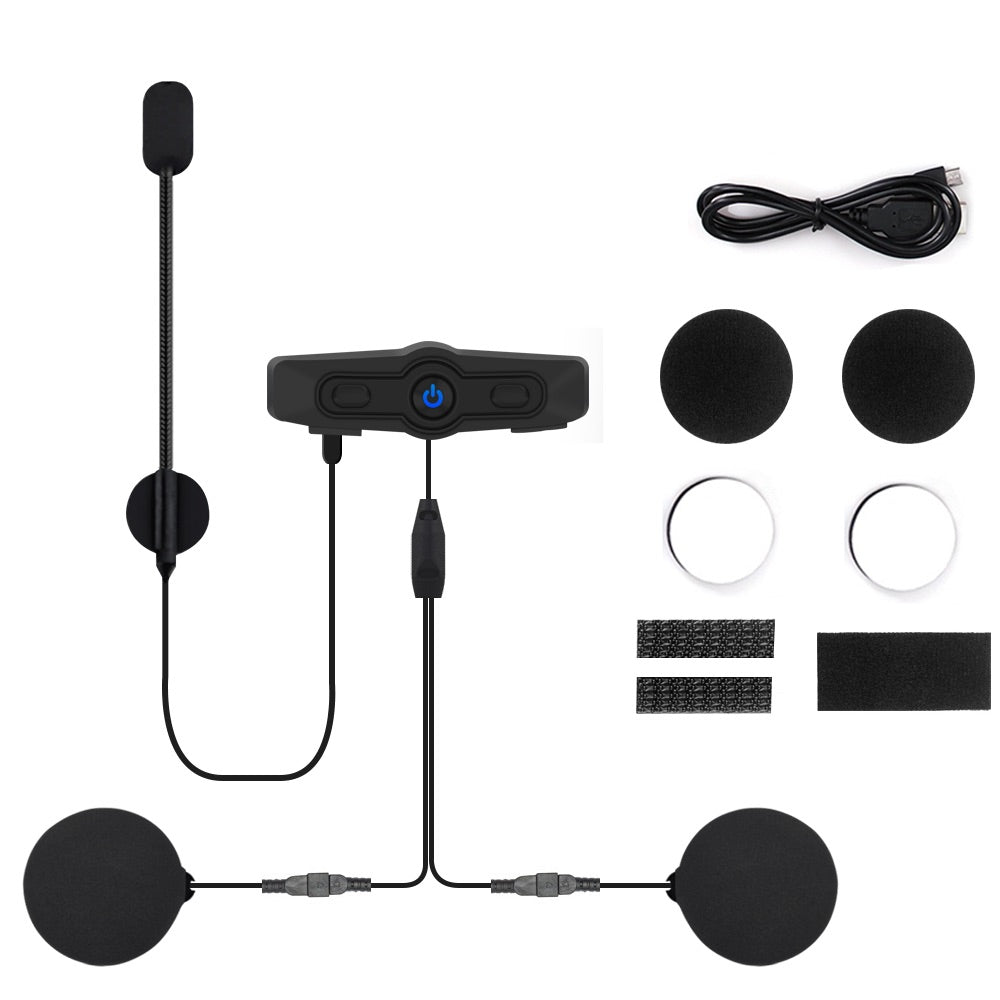 Albrecht BPA400 – Motorrad-Headset – Bluetooth 4.0, Rauschunterdrückendes Boom-Mikrofon – Schwarz – bis 8 h