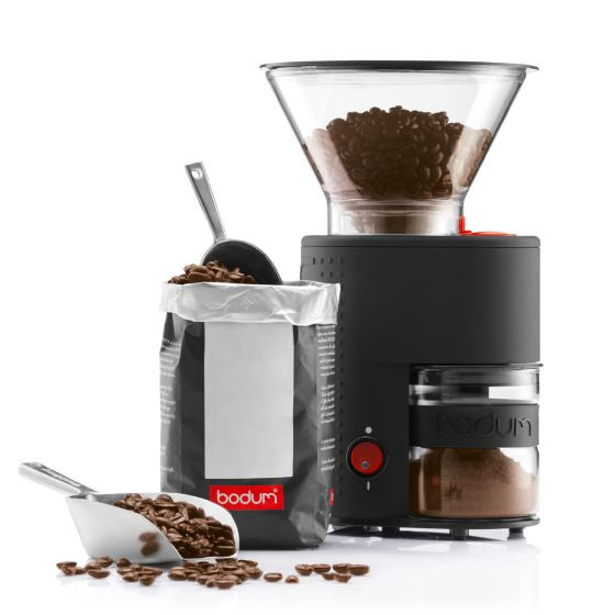 Bodum Bistro Kaffeemühle – Kegelmahlwerk, 12 Stufen, 220 g, 160 W, Schwarz