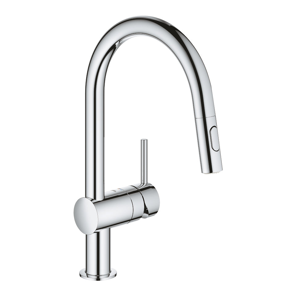 GROHE Einhebelmischer Minta – 21×56×9 cm, Messing, Standmontage, Chrom