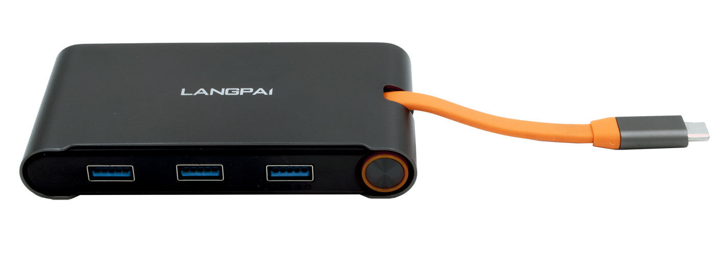 EXSYS EX-1220HM Dockingstation – USB-C, 1× HDMI, 1× VGA, 3× USB-A, GbE, für Windows/Mac/Linux