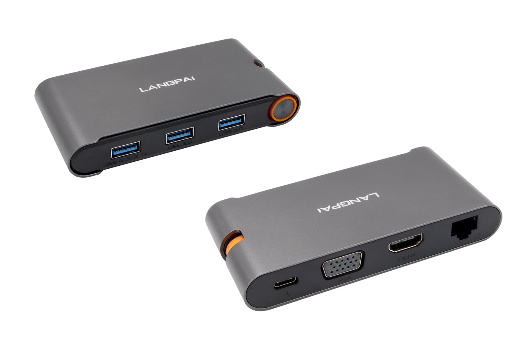 EXSYS EX-1220HM Dockingstation – USB-C, 1× HDMI, 1× VGA, 3× USB-A, GbE, für Windows/Mac/Linux