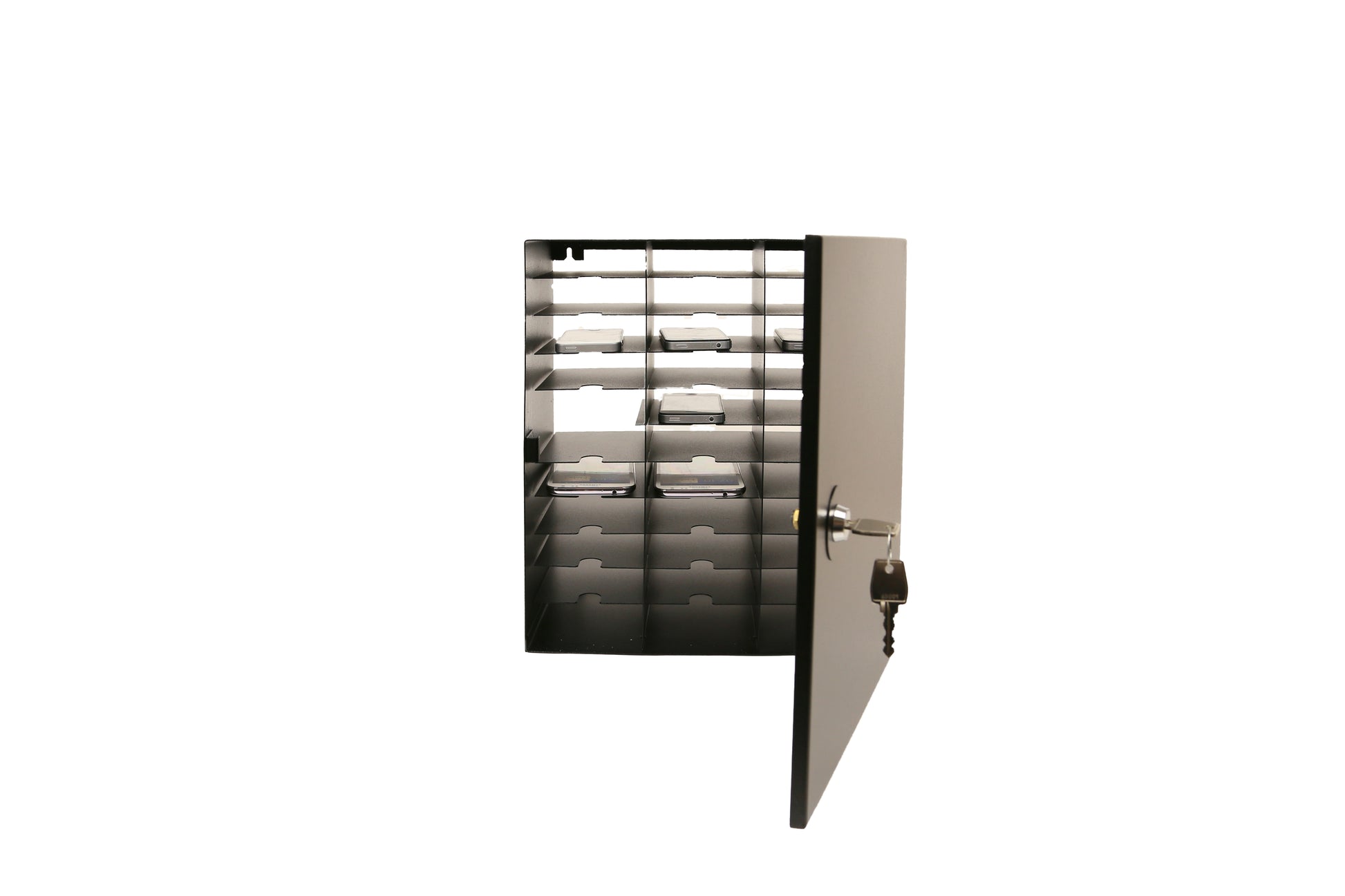 Leba NoteBox NBOX-MOBIL-K – Lade-Wandschrank für 32 Smartphones, bis 7", abschliessbar, 330 × 174 × 430 mm