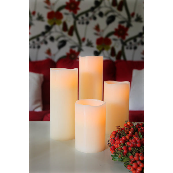Star Trading LED-Kerze – Ø 10 × 15 cm – Wachs, Elfenbein