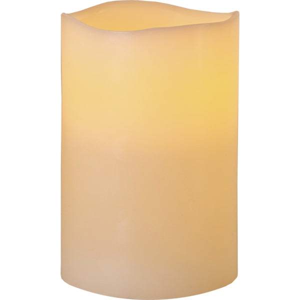 Star Trading LED-Kerze – Ø 10 × 15 cm – Wachs, Elfenbein