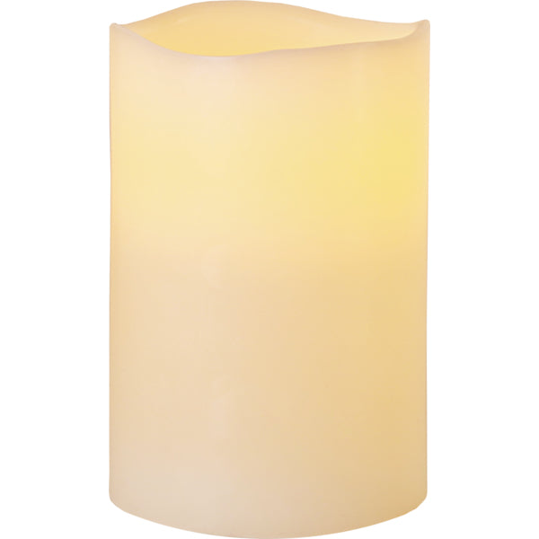 Star Trading LED-Kerze – Ø 10 × 15 cm – Wachs, Elfenbein