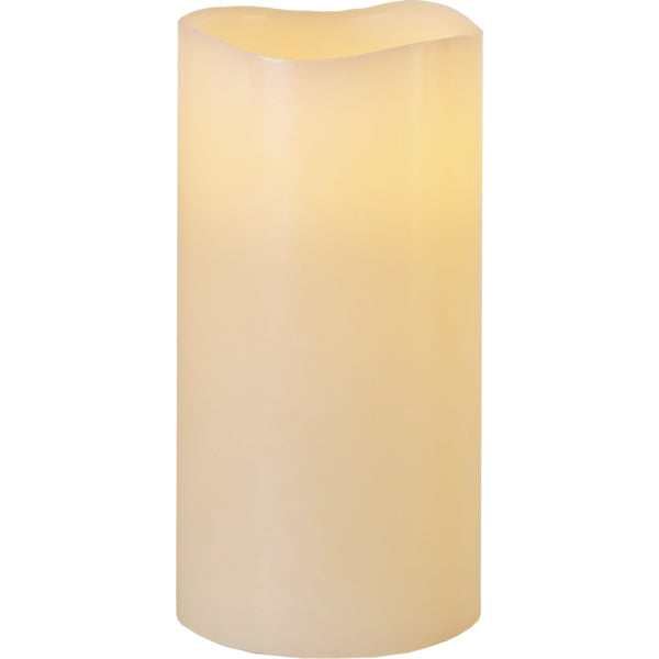 Star Trading LED-Kerze – mit Timer (6/18 h) – Ø 10 × 20 cm – Wachs, beige