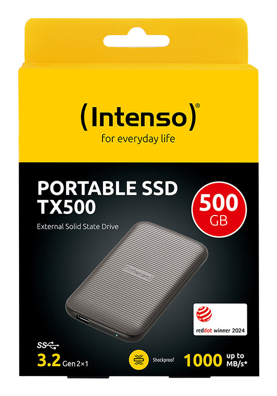 Intenso TX500 500 GB – Externe SSD – NVMe, USB 3.2 Gen 2