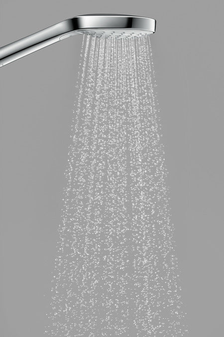 Hansgrohe Handbrause Croma Select S – Ø10,8 cm, Kunststoff, Wandmontiert, Chrom/Weiss