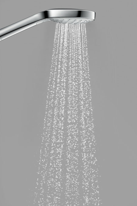 Hansgrohe Handbrause Croma Select S – Ø10,8 cm, Kunststoff, Wandmontiert, Chrom/Weiss