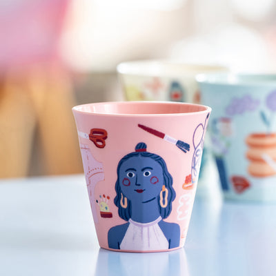 Koziol Becher Nora M Sisters Create – 300 ml, H 8,9 cm, Kunststoff (recycelt), Mehrfarbig, spülmaschinenfest