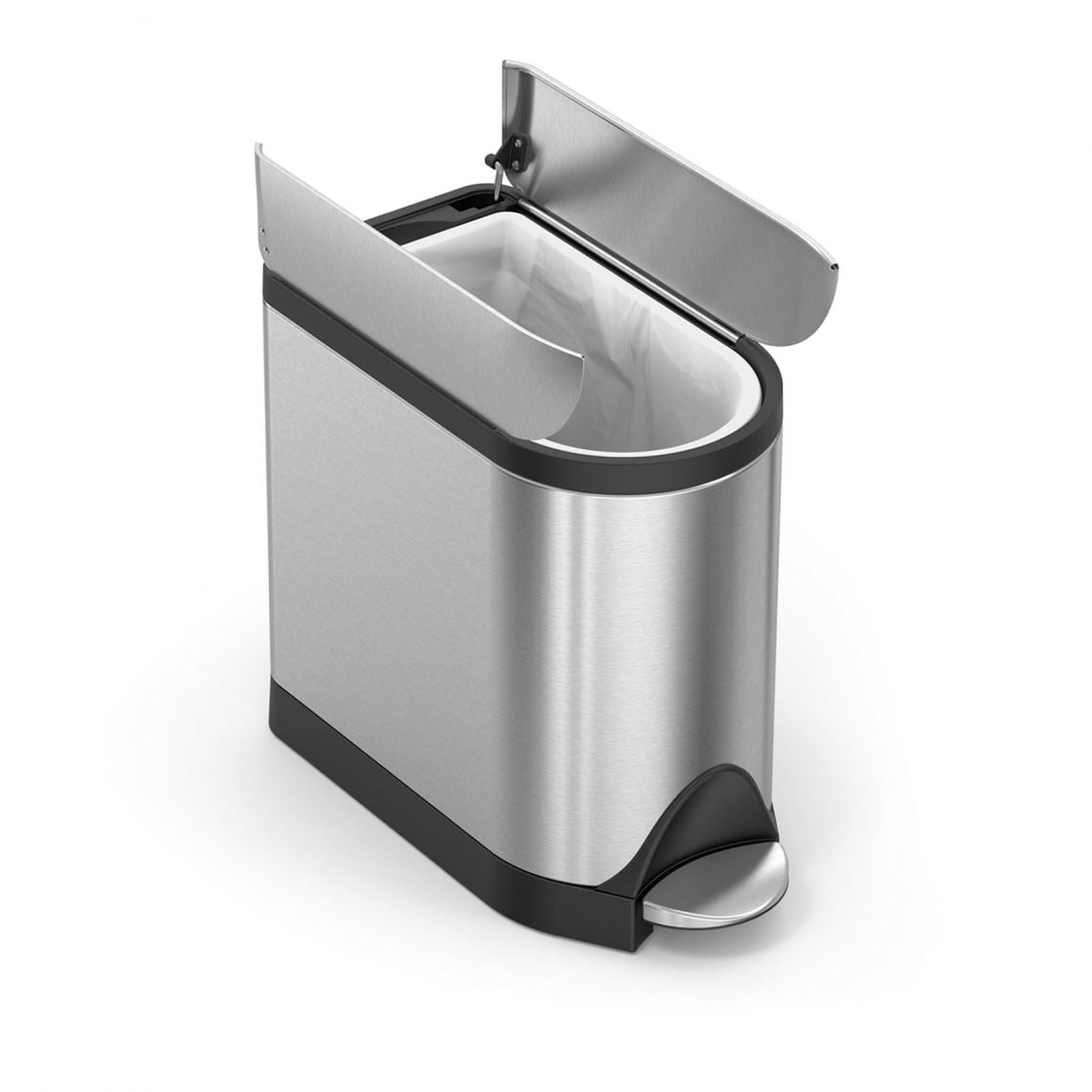 simplehuman Papierkorb – 10 l – Edelstahl – Ø 397 × H 347 mm