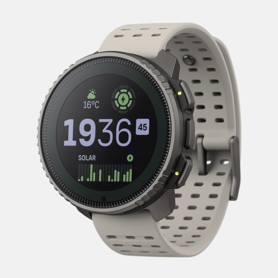 Suunto Vertical Titanium Solar 49 mm GPS – Polyamid Schwarz, Sportband, Grau, S/M, 100 m