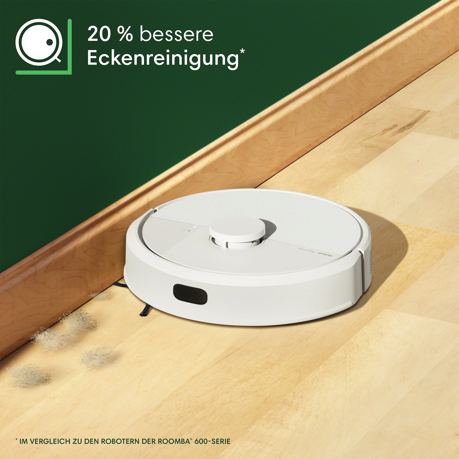 iRobot Roboterstaubsauger Roomba 105 – 0,2 l, Akkubetrieb, 3 Stufen, 33,1 × 33,5 × 10,4 cm