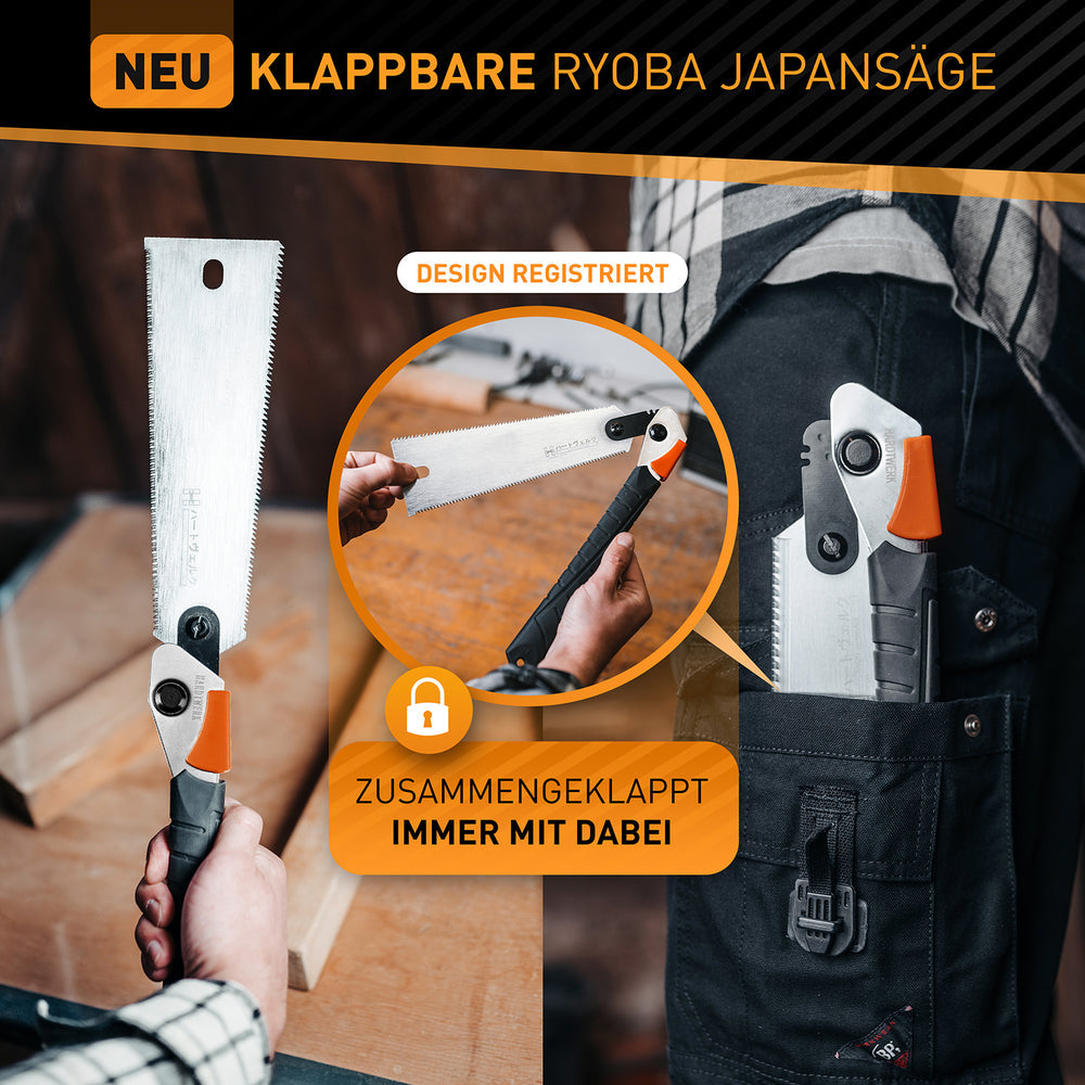HARDTWERK Japansäge Ryoba 240 mm, klappbar