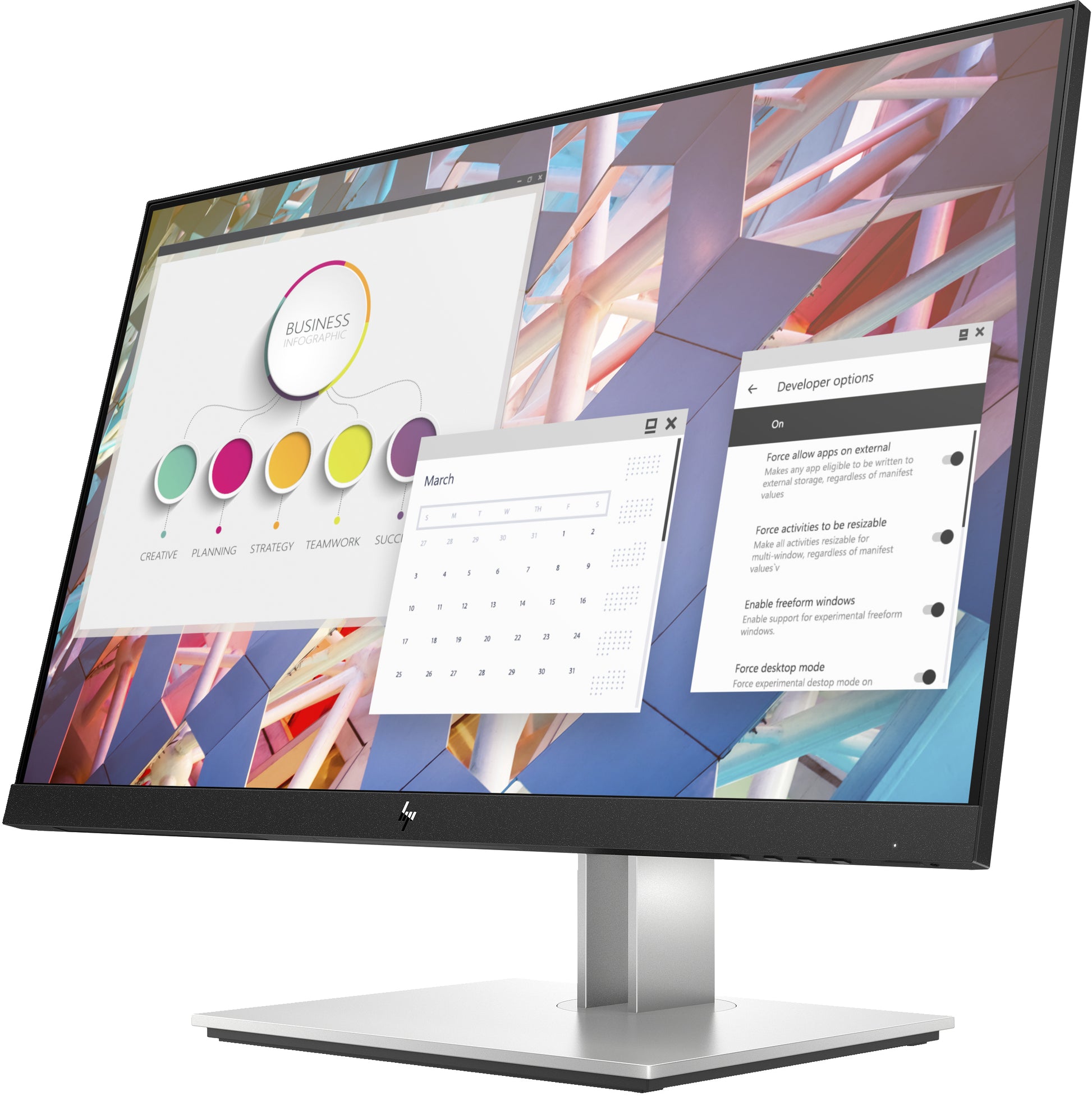 HP E24 G4 – Monitor, 23,8" 1920 × 1080 (Full HD), IPS, 60 Hz, 250 cd/m², VESA 100 × 100, Schwarz