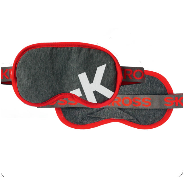 Skross Schlafmaske Deluxe – 110 × 190 mm – dunkelgrau, Baumwolle/Polyester/Spandex – 1 Stk.