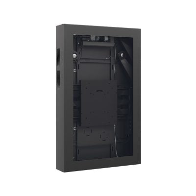 Hagor SOPW 55" Portrait – Outdoorgehäuse, IP65, 6,4 mm Sicherheitsglas, Klima, für 55" (Hochformat)