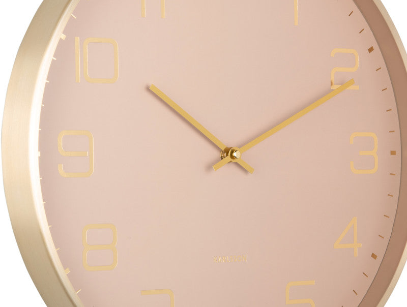 Karlsson Wanduhr Elegance Glow – Ø 40 cm, braun, Aluminium