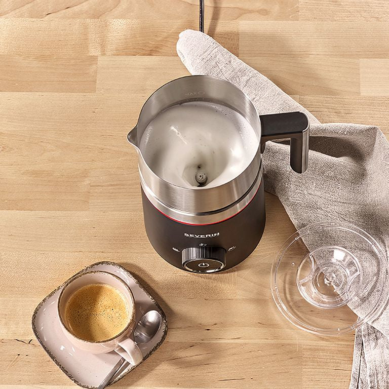 Severin Milchaufschäumer SM3585 – 500 ml, 500 W, Induktion – Schwarz/Edelstahl